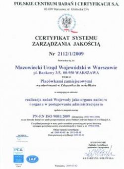 Certyfikat Systemu Zarządzania Jakością
