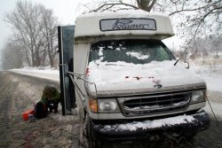  Bus, który uczestniczył w zderzeniu z cysterną