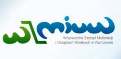  Logo Wojewódzkiego Zarządu Melioracji i Urządzeń Wodnych w Warszawie.