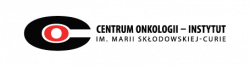  Logo Centrum Onkologii - instytutu im. Marii Skłodowskiej Curie.
